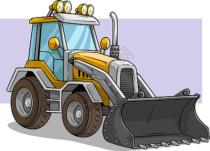 装有铲子的推土机车柴油机装载机挖掘机小费运输技术车轮金属玩具机械图片