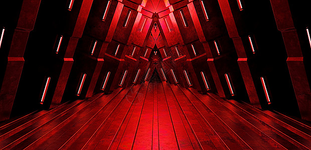 红色粗糙地下室房间高清图片