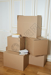 移动框 纸板盒 一叠箱植物房间房子纸盒运输搬迁团体送货住宅财产图片