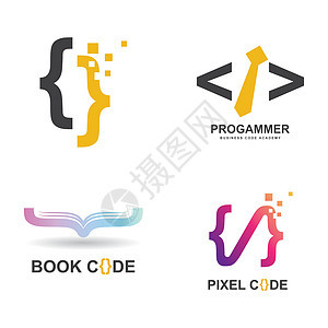 代码编码技术徽标标识公司商业网页电脑格式编程脚本开发商插图图片