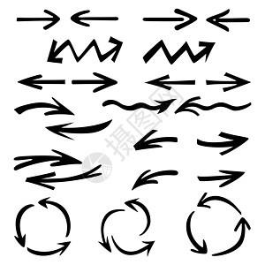 箭头图标集涂鸦螺旋顺时针技术标识运动团体界面折叠网络图片