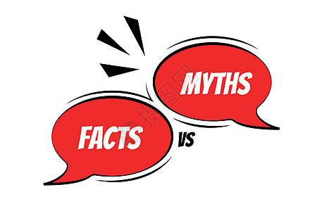 与彻底核实事实或比较证据的简单概念相比 神话对事实的概念思维标签说谎徽章演讲谎言泡泡真相扩音器谣言图片