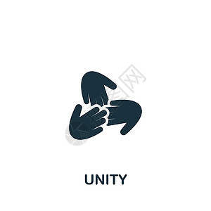 Unity 图标 用于模板 网络设计和信息图的单色简单图标图片