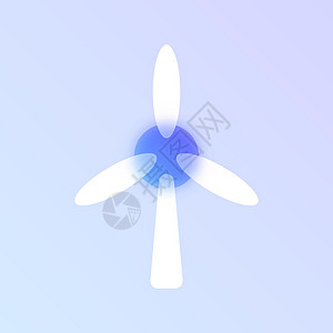 风力发电机透明玻璃颜色矢量图标 含模糊和紫色梯度 用于网络和用户设计 移动应用程序和促销商务多面体 (单位 千兆赫)图片