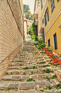 Nafplio 中的石头路径城市景观地面地标路面旅行风景人行道小路吸引力图片