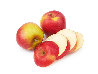 孤立的红苹果白色红色水果食物图片