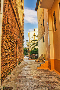 Nafplio 中的石头路径都市小路地面吸引力地标旅行景观城市路面人行道图片