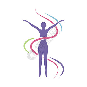 妇女健康徽标药品女性环境标识瑜伽生活重量饮食平衡身体图片