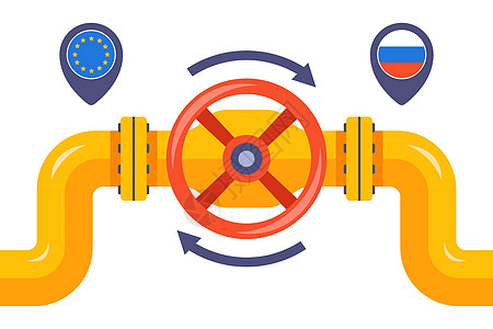 从俄罗斯到欧洲的天然气供应管道 对俄罗斯的政治制裁图片