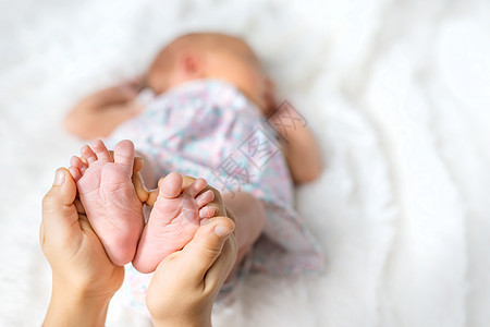 有选择性地集中关注 在姐妹的腿上放着新生婴儿图片