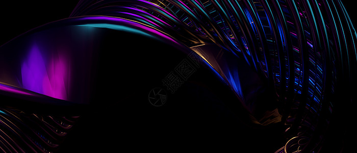 彩色紫蓝色条纹背景 3D 插文说明(CD/R)图片