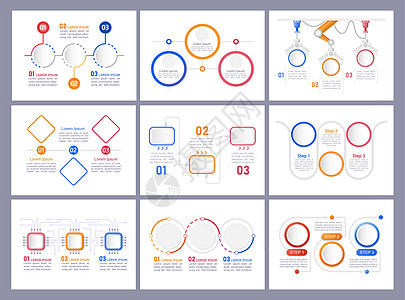 数字化和技术整合信息图表图设计模板集(Digital化和技术一体化)图片