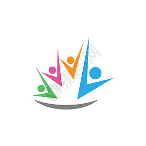 社区护理Logo设计插图模板社会公司商业财产标识星星领导联盟身份幸福图片
