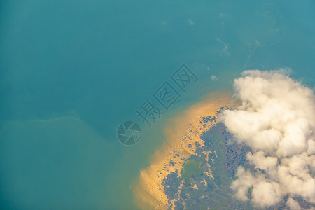 从飞机到地面看金沙滩的海景 亚利桑那州养活旅游世界美化天空天堂鸟瞰图天线旅行环境图片