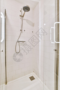 现代浴室的淋浴箱装饰品盒子住宅玻璃洗手间装饰窗帘卫生公寓龙头图片