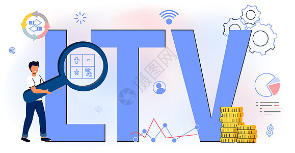 LTV 贷款 以计价短期终身价值业务概念客户推介会公司销售预言营销生活商业开支网络图片