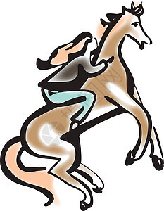 与马马和马马的妇女马背草图插图男人速度骑术运动员马术舞步鬃毛图片