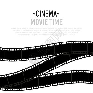 电影时间插图 电影海报概念 电影院的班纳设计展示技术节日爆米花手表乐趣标识卷轴生产相机图片