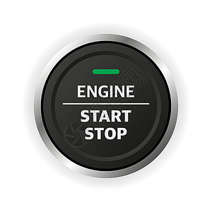 引擎启动停止按钮 汽车仪表板元素图片