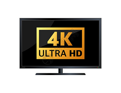 视频4k 超长 2k 夸德 1080整齐和720千分维屏幕标签四驱标识插图展示监视器徽章金子电脑图片