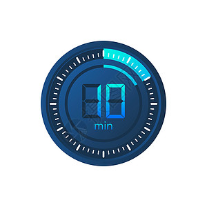 10 分钟 秒表矢量图标 在白色背景上的平面样式的秒表图标 矢量库存插图绿色间隔测量跑表网络拨号蓝色商业手表小时图片