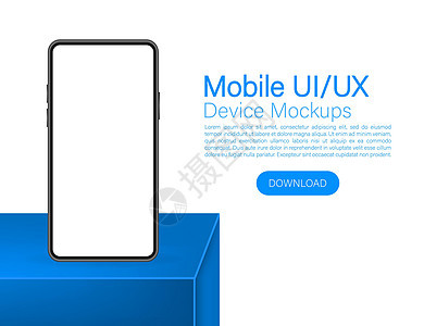 带有蓝色移动ui和ux设计的图标 在红背景上进行网络设计 App 界面模板手机银行工具网站等距细胞屏幕体验红色紫色背景图片