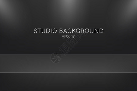 现代演播室背景 任何用途的伟大设计 矢量黑色抽象背景 3d矢量图解图片
