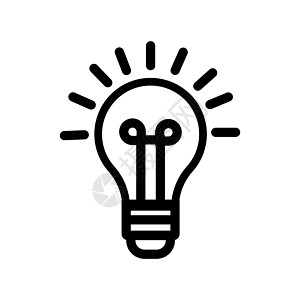 浅 Bulb 线图标矢量 孤立在白背景上 Idea 符号 解决方案 思维概念图片