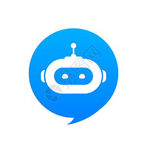 Chatbot 图标概念 聊天bot或Shadbot 网站或移动应用程序的机器人虚拟协助 矢量插图讲话服务短信社会智力技术互联网图片