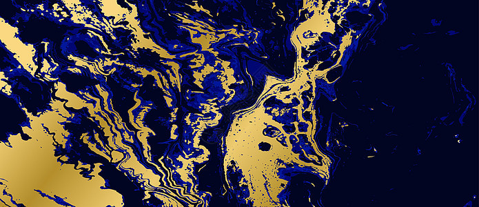 矢量大理石蓝色和金质花纹材料墨水石头墙纸绘画靛青液体漩涡奢华图片