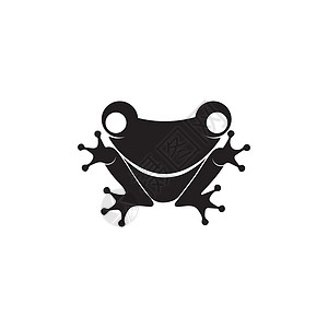 Frog 图标模板矢量蟾蜍野生动物艺术设计叶子卡通片元素标识热带微笑图片