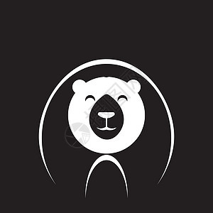 Bear 图标无目标矢量标志荒野野生动物森林插图动物力量吉祥物冻结艺术图片