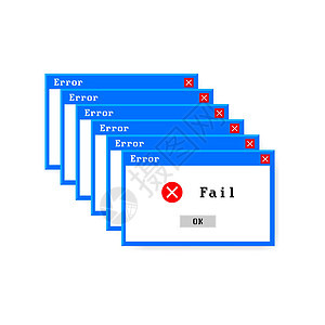 系统错误矢量图标失败 pc 接口 错误信息 计算机窗口提醒弹出展示网络电脑危险数据网站酒吧注意力互联网按钮图片