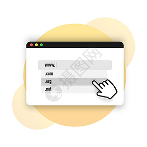 带有 www org 的平面插图 网页设计等距概念 插图矢量平面 商业矢量图标地址等距服务电脑广告网络互联网托管横幅系统图片