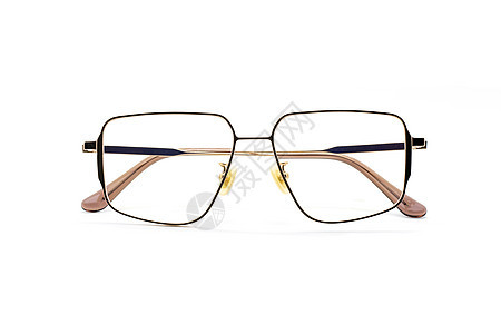 现代时装眼镜的图像 孤立在白色背景 眼衣 眼镜配饰黑色近视反射玻璃框架医疗塑料镜片眼睛图片