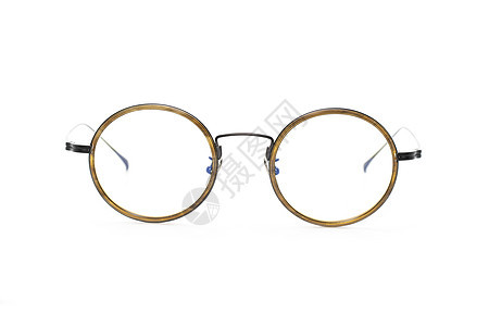 现代时装眼镜的图像 孤立在白色背景 眼衣 眼镜眼睛黑色医疗塑料反射玻璃配饰光学框架近视图片
