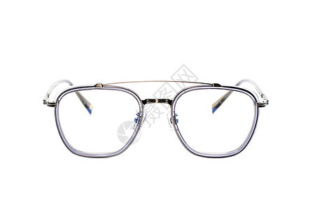 现代时装眼镜的图像 孤立在白色背景 眼衣 眼镜黑色眼睛框架手表配饰极客塑料近视反射医疗图片