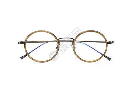 现代时装眼镜的图像 孤立在白色背景 眼衣 眼镜反射框架光学配饰塑料手表黑色近视玻璃镜片图片