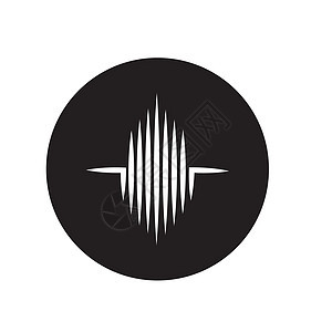声音波标识频率技术插图电子波浪立体声音乐记录振动波形背景图片