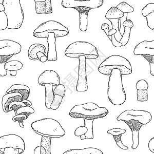 带有蘑菇模式的蘑菇图片