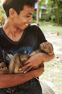 猴子守护者 - 泰国 泰国的骗局正被他的守护者控制着图片