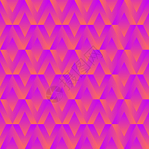 亮紫和珊瑚橙色中带阵纹的几何图案 Trindy 2020 充满活力的亮度颜色 矢量插图图片