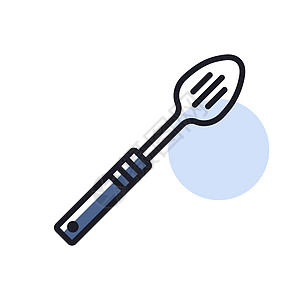 排水矢量图标的勺子烹饪家居炊具工具厨具厨房用具服务用品面条图片