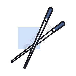 中国筷子棒矢量 ico竹子配件餐厅插图菜单午餐美食用具刀具食物图片
