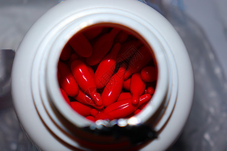 红色维他命一盒胶囊食物医学保健卫生插图药店产品控制宏观疾病图片