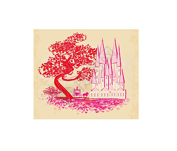 马马和中世纪城堡 粉红卡图片