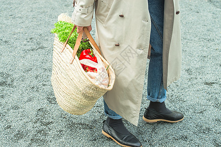城市的生态零废物购物食物杂货生活女性店铺水果蔬菜产品市场纺织品图片