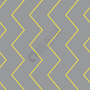 灰色背景矢量无缝模式上的黄色锯齿形 2021 年的颜色 时尚简单的几何背景图片