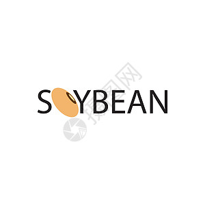 Soybean 图标徽标标识矢量生长健康农场大豆食品坡度食物插图谷物蔬菜图片