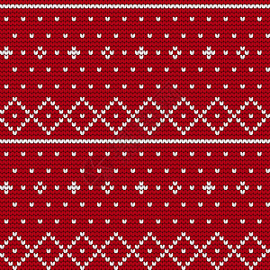 传统编织模式羊毛亚麻手工白色工艺插图纤维红色麻布毛衣图片